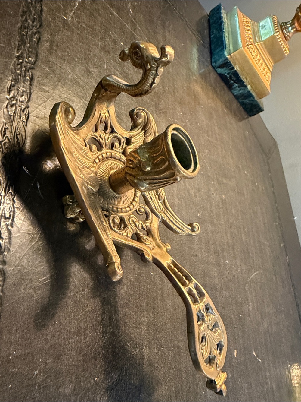 Vintage Brass Peacock 🦚 Candlestick holder made in Italy 🇮🇹 MCM